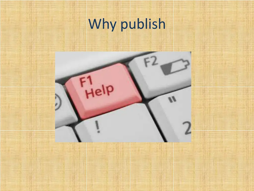 why publish 2