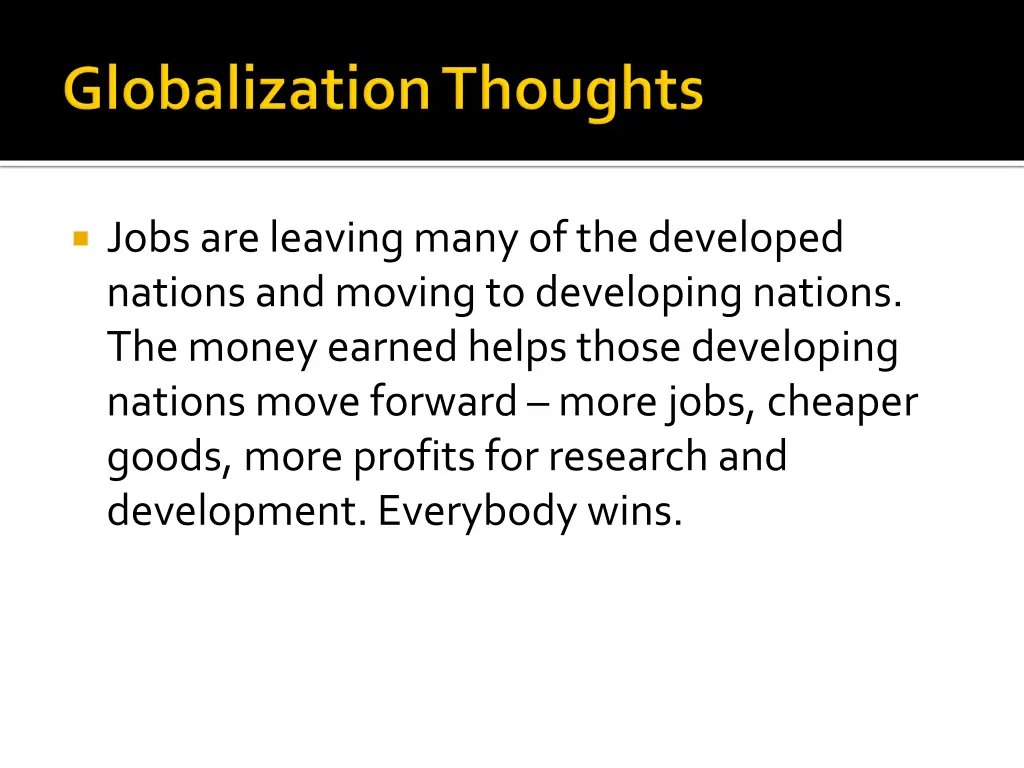 jobs are leaving many of the developed nations
