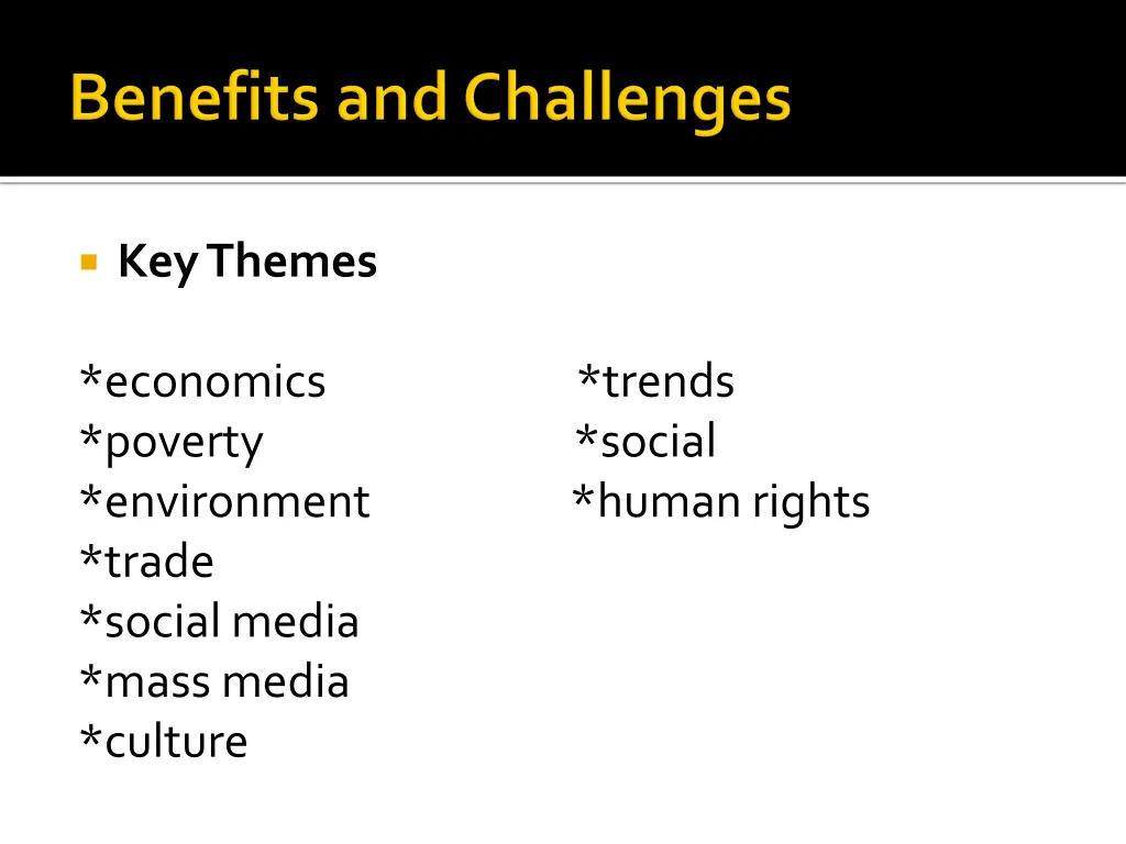 key themes