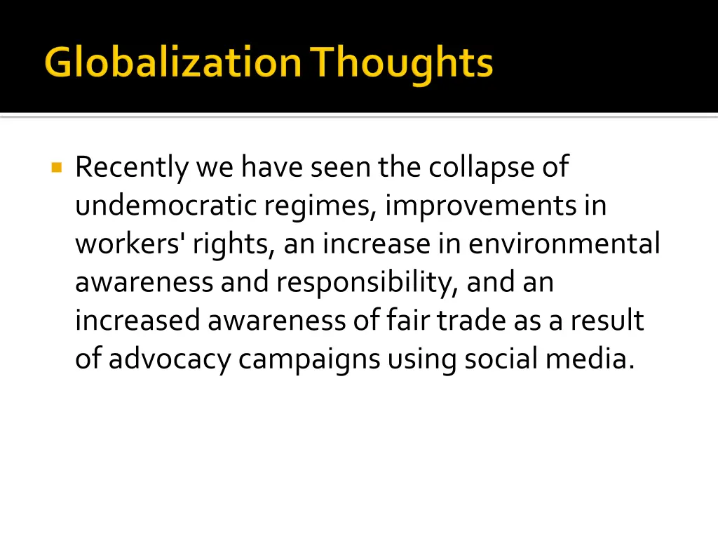 recently we have seen the collapse