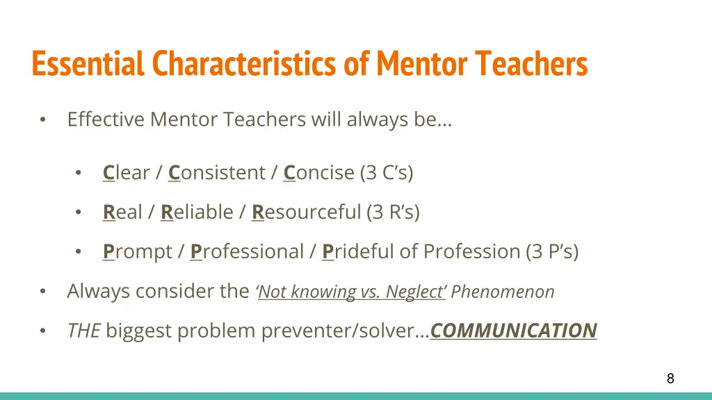 essential characteristics of mentor teachers