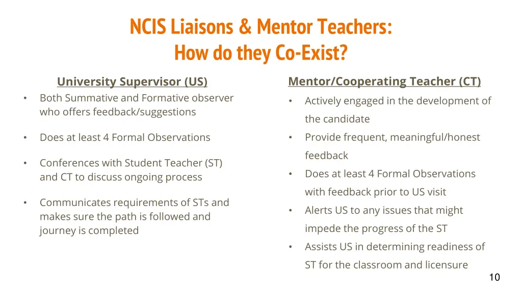 ncis liaisons mentor teachers how do they co exist