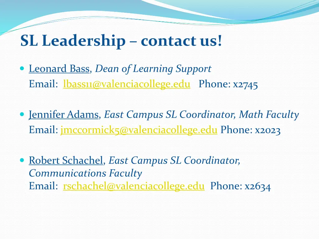 sl leadership contact us