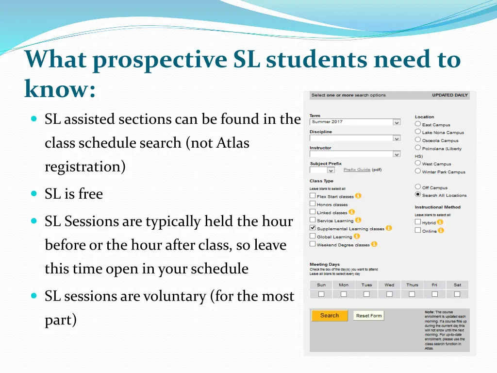 what prospective sl students need to know