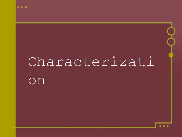 characterizati on
