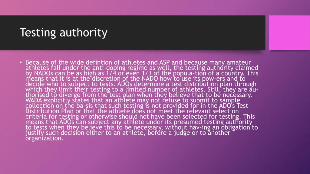 testing authority