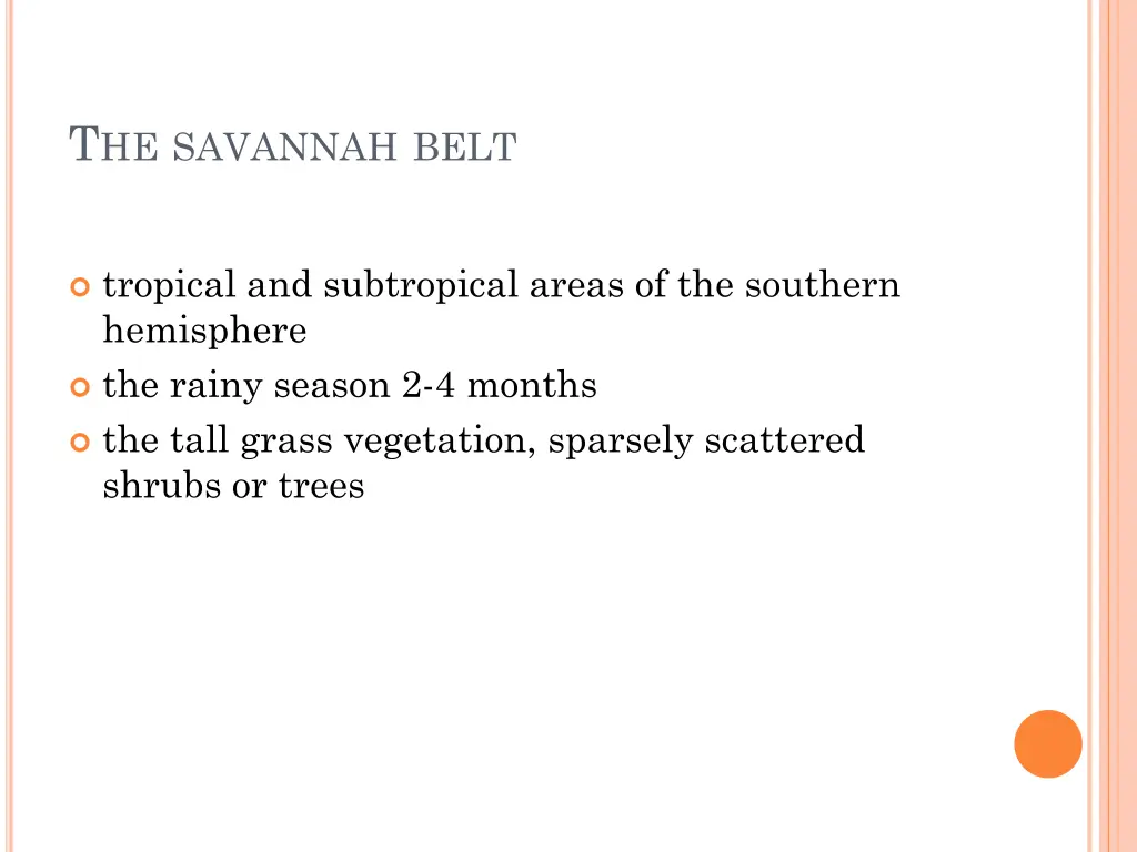 t he savannah belt