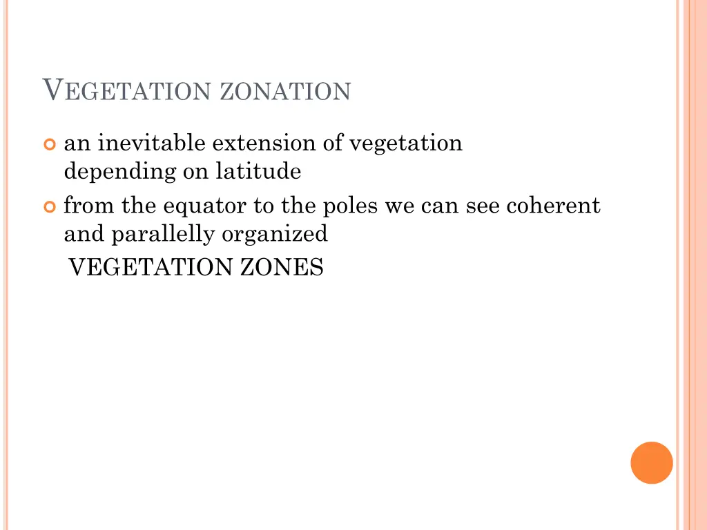 v egetation zonation
