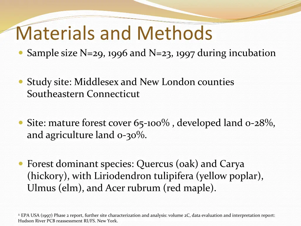 materials and methods sample size n 29 1996
