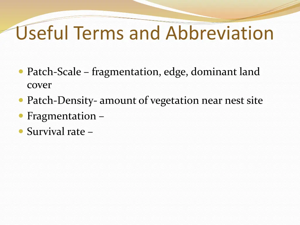 useful terms and abbreviation