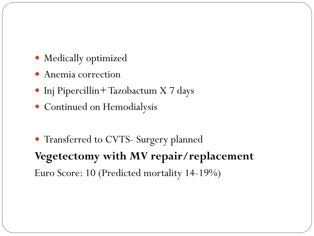 medically optimized anemia correction