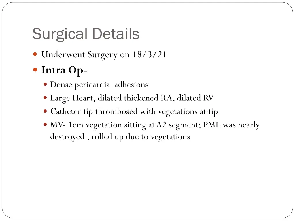 surgical details