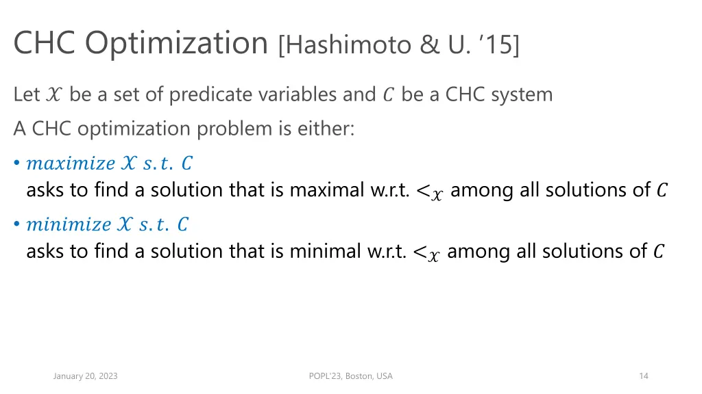 chc optimization hashimoto u 15