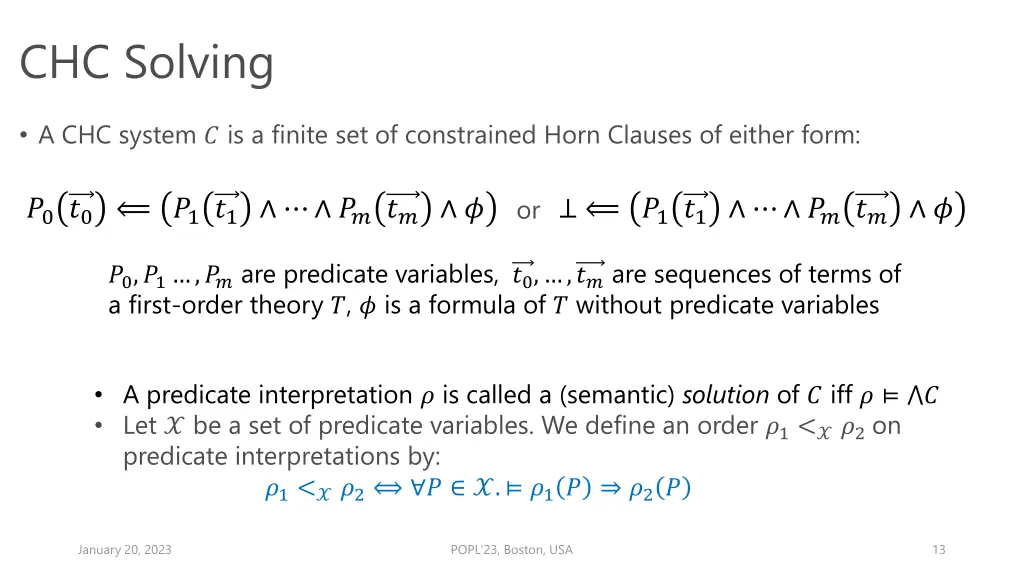 chc solving