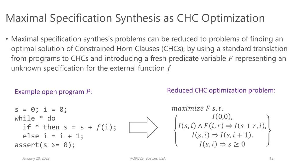 maximal specification synthesis