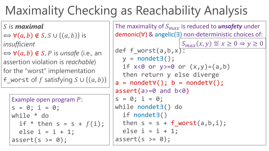maximality checking as reachability analysis 2