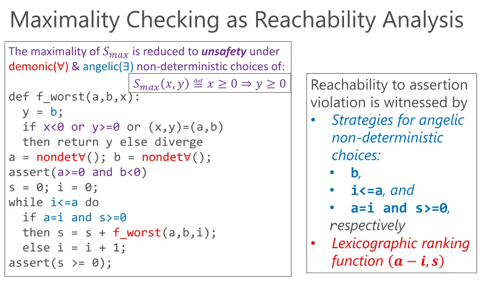 maximality checking as reachability analysis 4