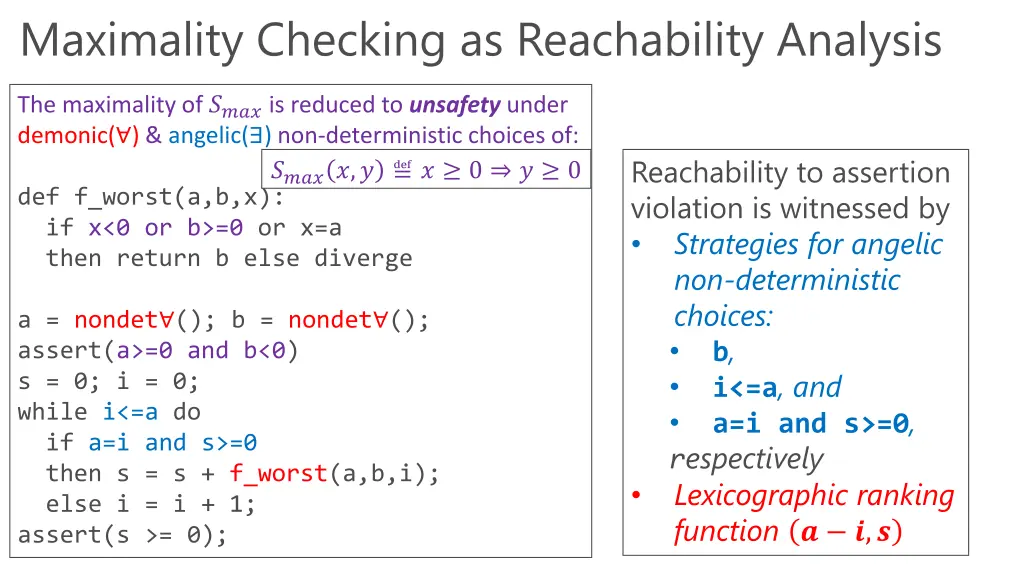 maximality checking as reachability analysis 5
