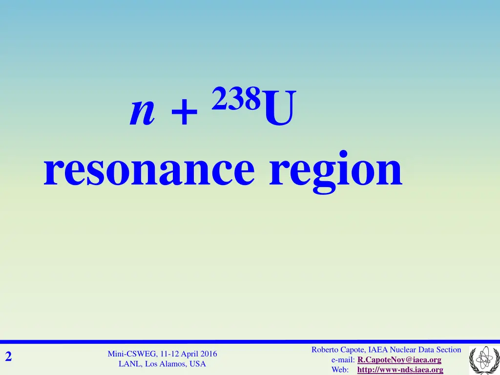 n 238 u resonance region