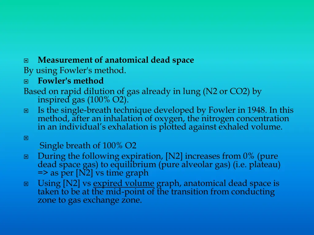 measurement of anatomical dead space