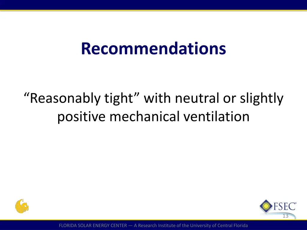 recommendations