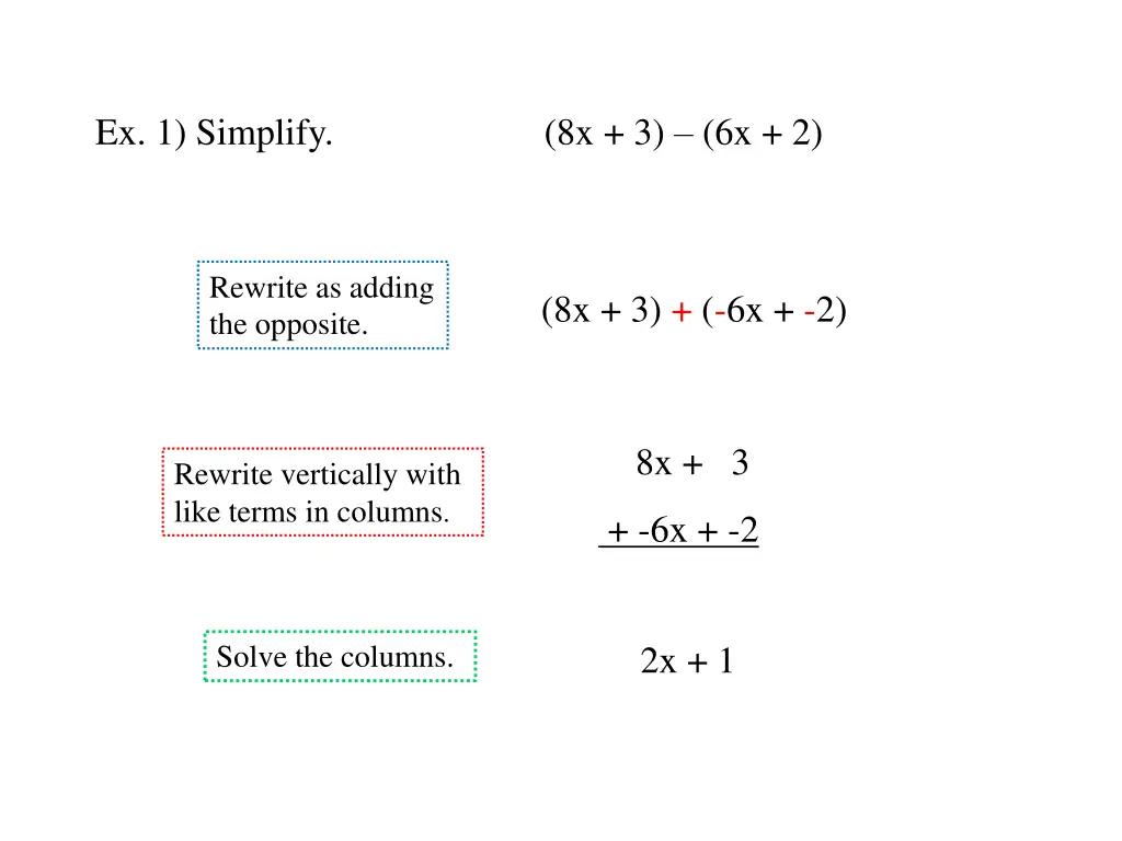 ex 1 simplify 1