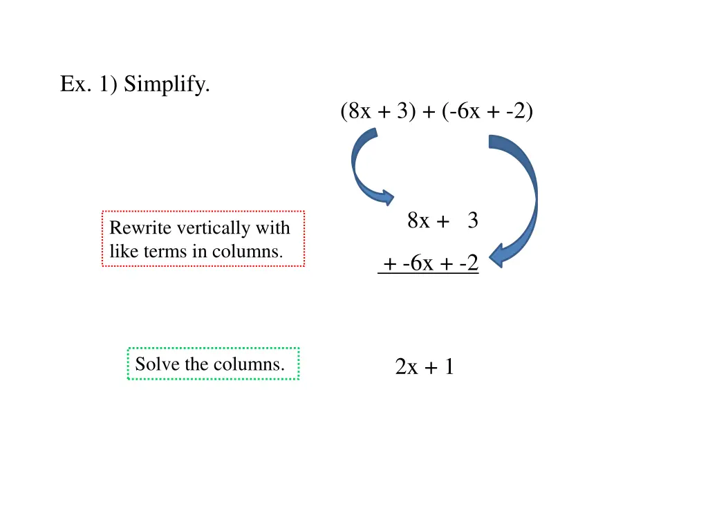 ex 1 simplify