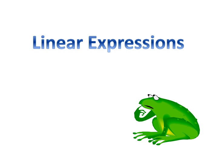 linear expressions
