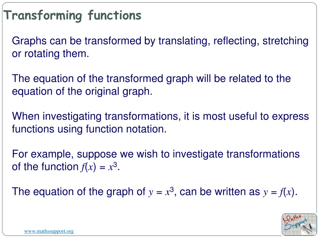 transforming functions