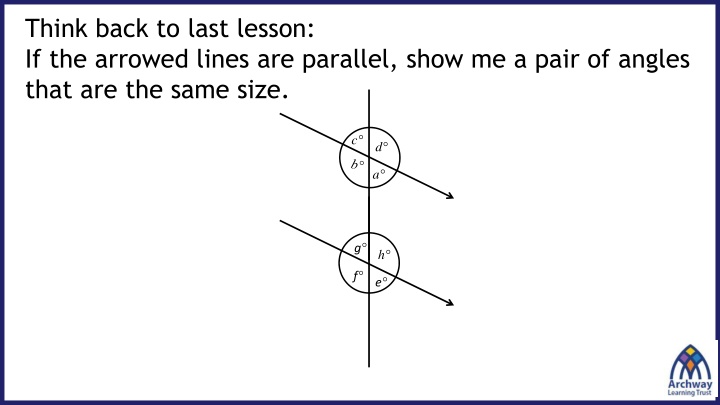 think back to last lesson if the arrowed lines