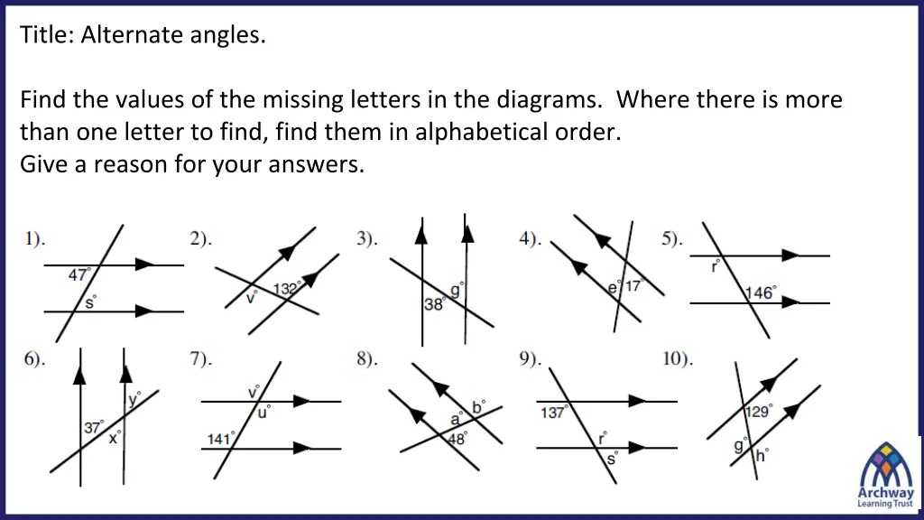 title alternate angles
