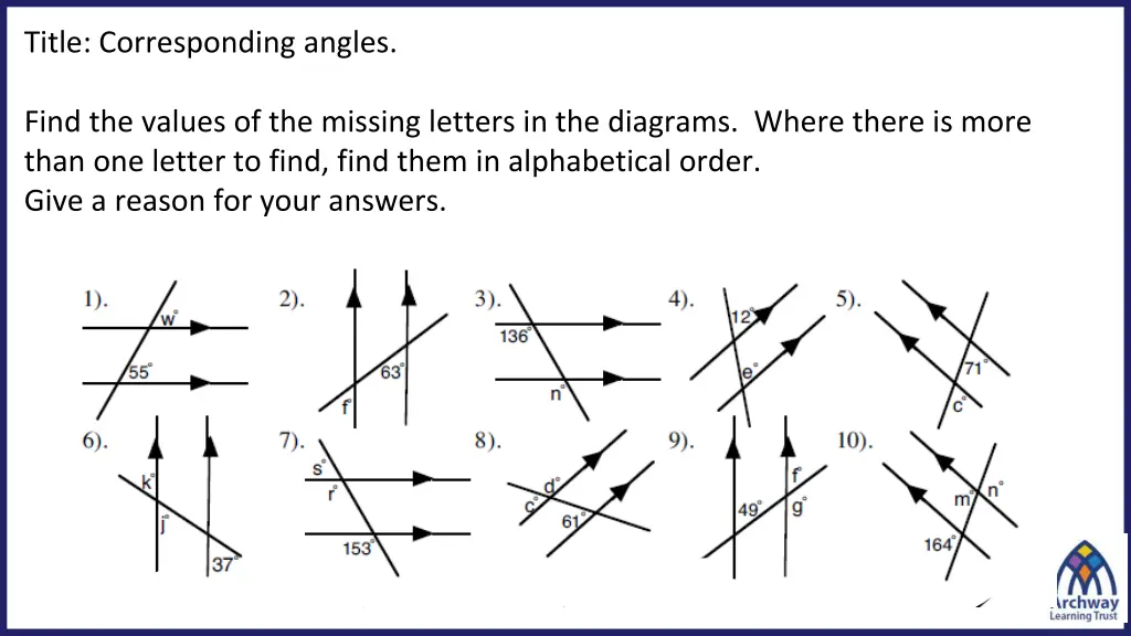 title corresponding angles
