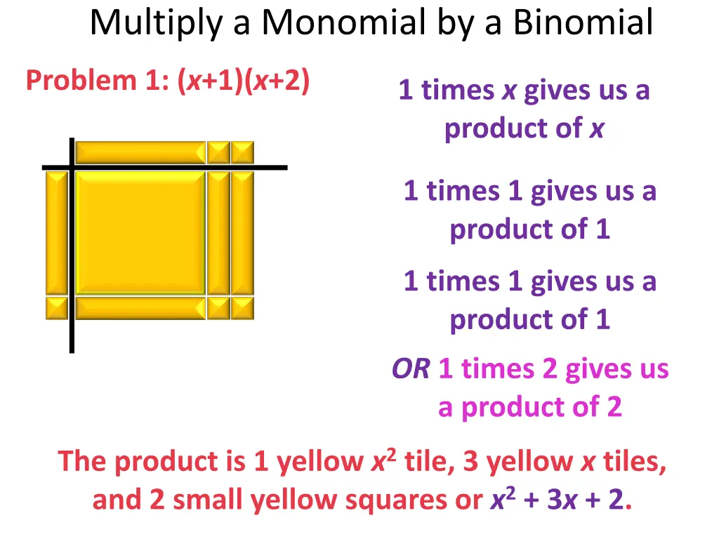 multiply a monomial by a binomial 1