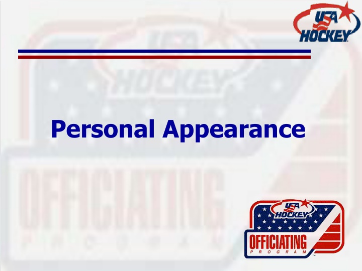 personal appearance