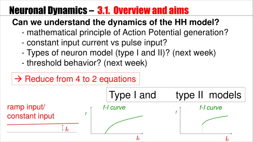 neuronal dynamics 3 1 overviewand aims