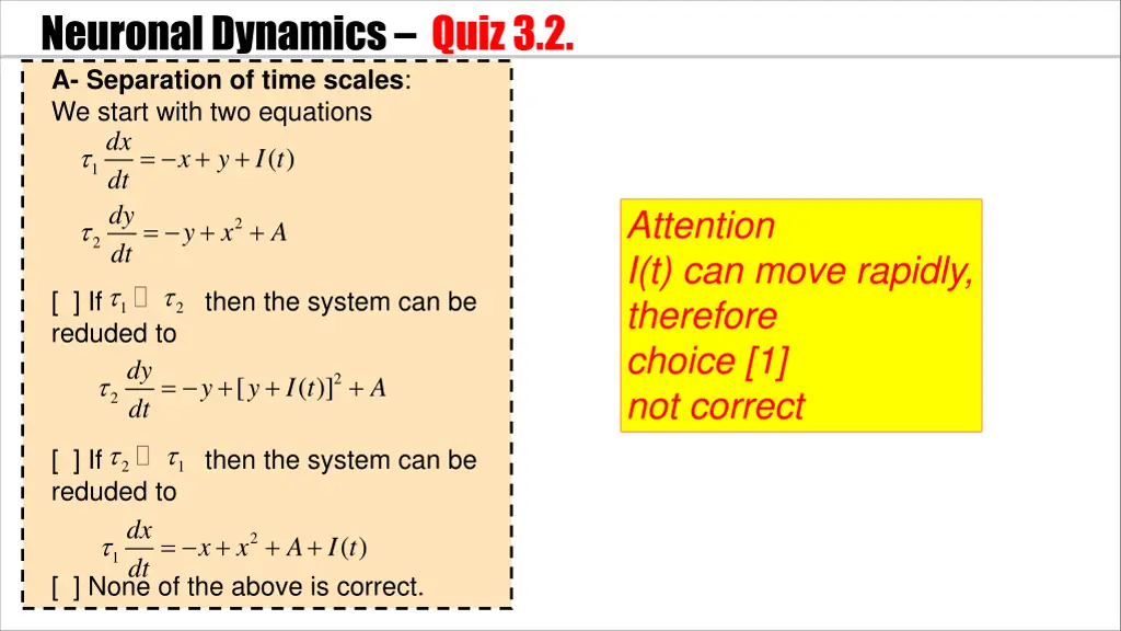 neuronal dynamics quiz 3 2 a separation of time