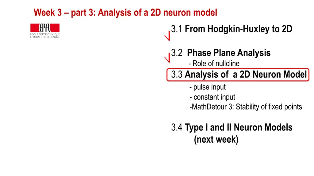 week 3 part 3 analysis of a 2d neuron model