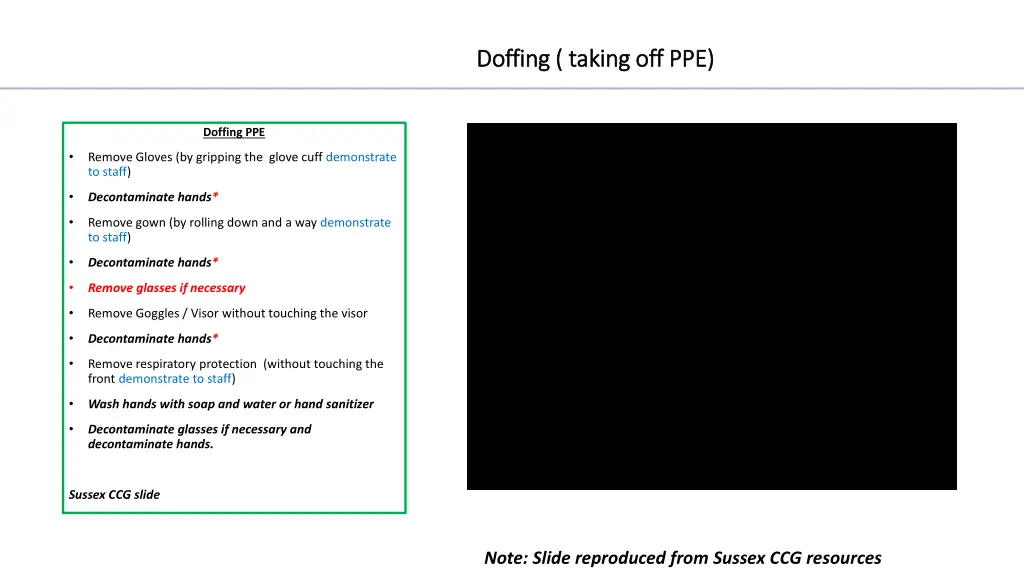 doffing taking off ppe doffing taking off ppe