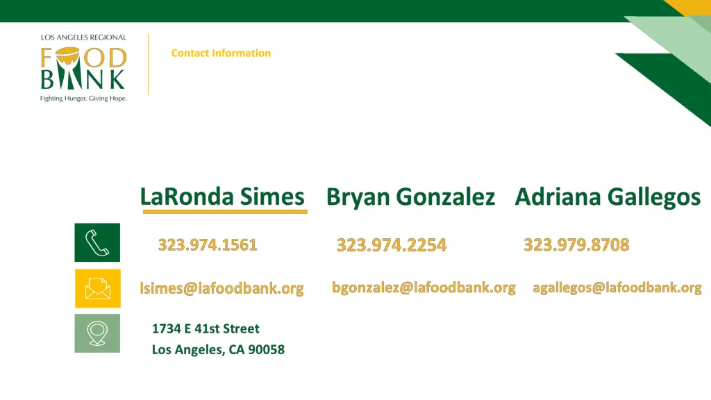 contact information