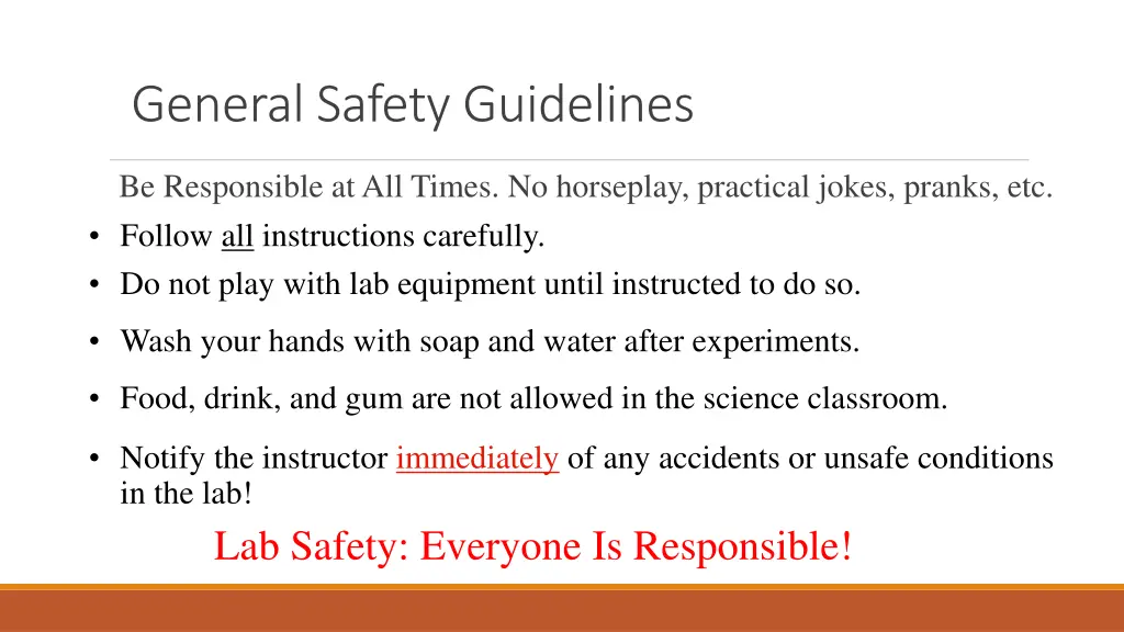 general safety guidelines