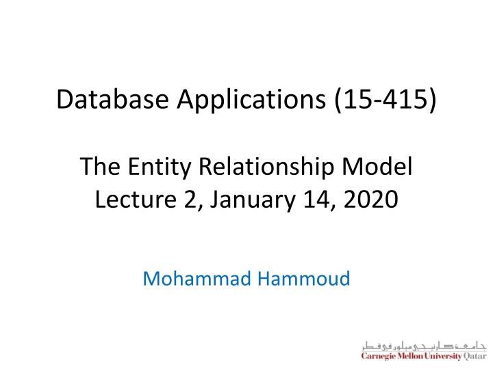 database applications 15 415
