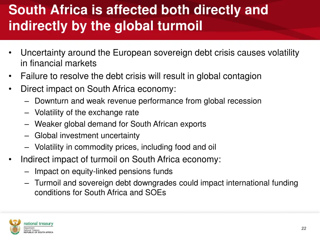 south africa is affected both directly