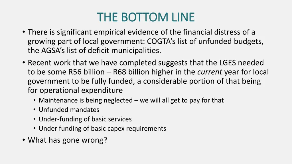 the bottom line the bottom line