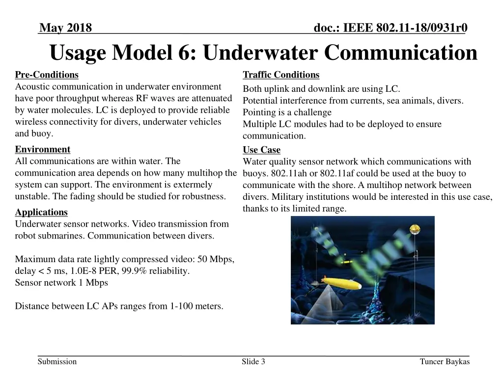 may 2018 usage model 6 underwater communication