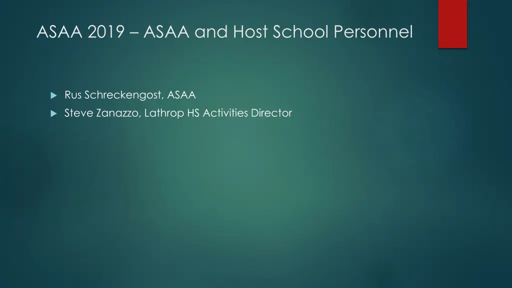 asaa 2019 asaa and host school personnel