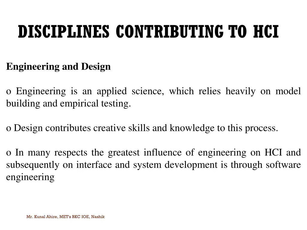disciplines contributing to hci 3