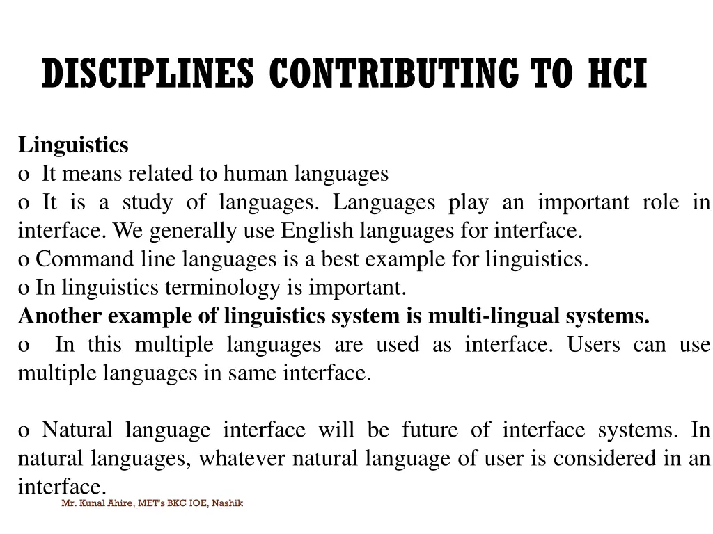 disciplines contributing to hci 4