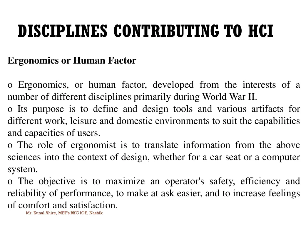 disciplines contributing to hci 5