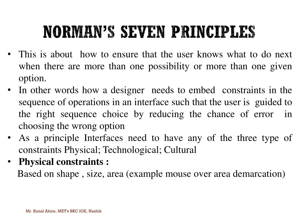 norman s seven principles 13