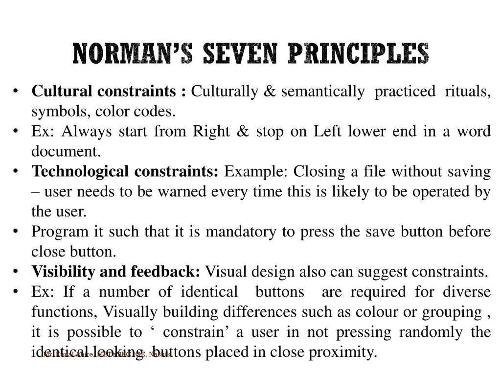 norman s seven principles 14